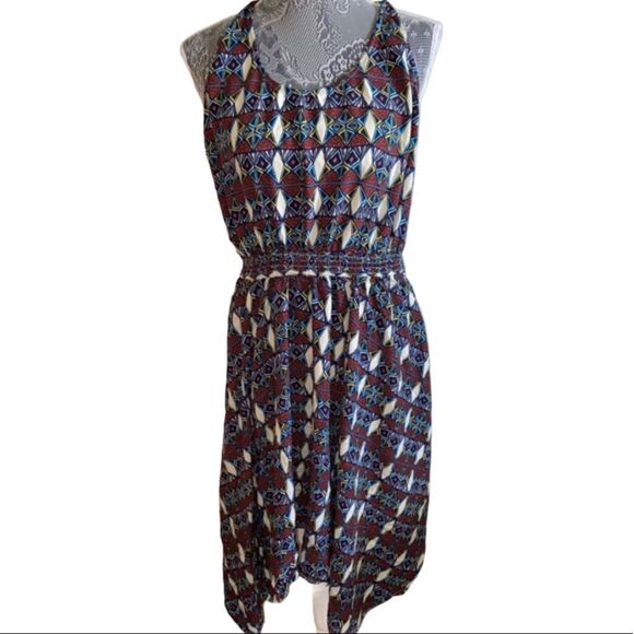 Aztec pattern asymmetrical dress - Picture 1 of 8